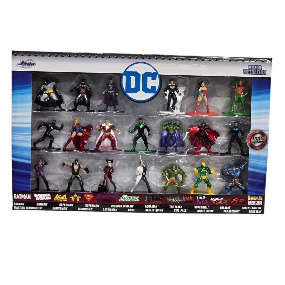 DC Die Cast JADA Toys Nano Metal Figurines 20 Pack Superman Wonder Woman Batman